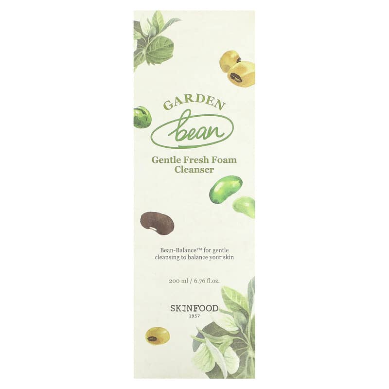 SKINFOOD, Garden Bean, Gentle Fresh Foam Cleanser, 6.76 fl oz (200 ml)