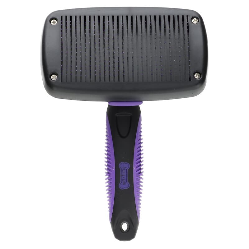 Ruff 'N Ruffus, Grooming Kit for Cats and Dogs, Cleaning Pet Slicker Brush & Nail Clippers, Purple, 1 Brush, 1 Nail Clipper