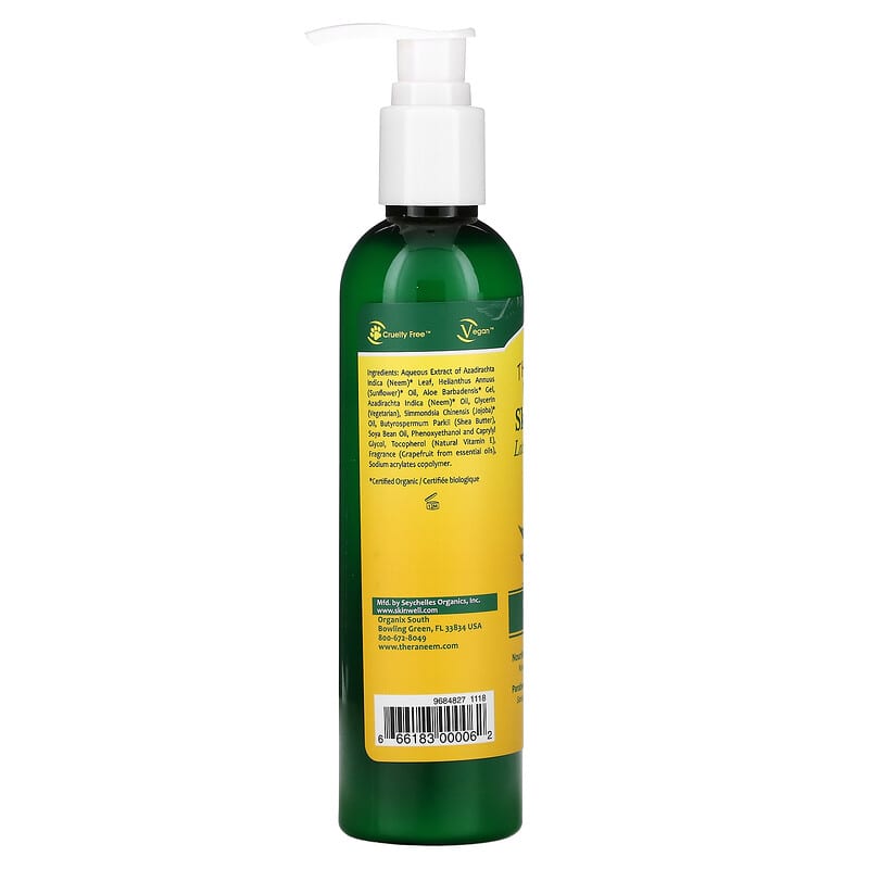 Organix South, TheraNeem Naturals, Skin Lotion, Neem Therapé, 8 fl oz (240 ml)