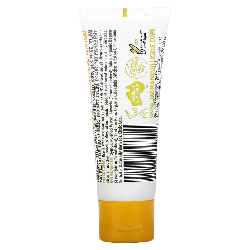 Jack n' Jill, Natural Toothpaste, 6 Months+, Banana, Calendula, 1.76 oz (50 g)