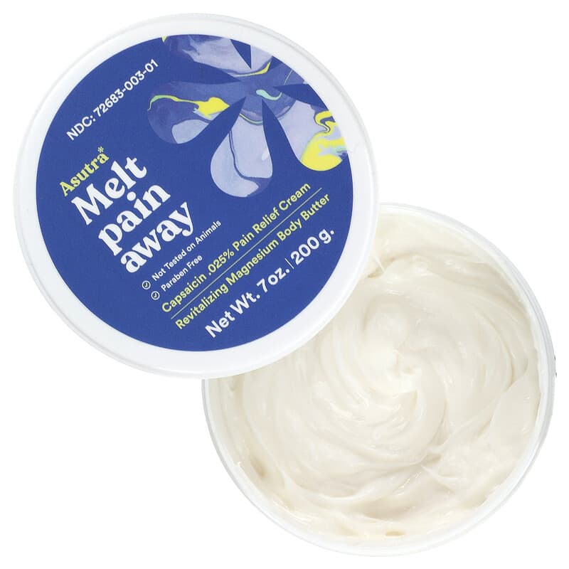 Asutra, Melt Away Pain, Magnesium Body Butter, 7 oz. (200 g)