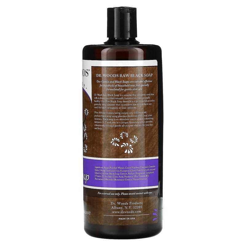 Dr. Woods, Raw Black Soap, Original, 32 fl oz (946 ml)