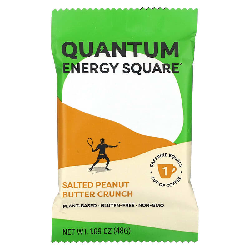 Quantum Energy Square, Salted Peanut Butter Crunch, 8 Squares, 1.69 oz (48 g) Each