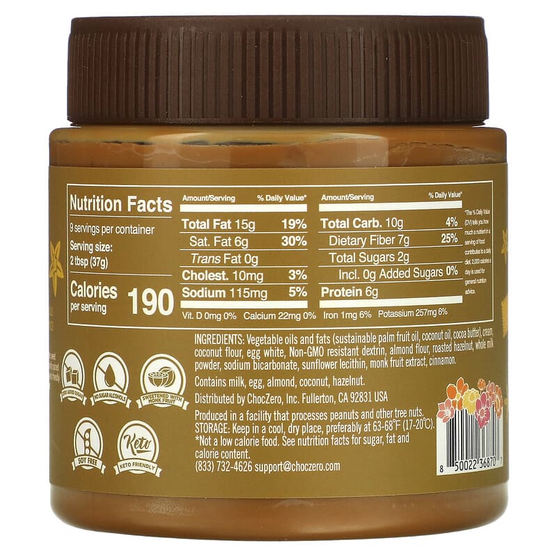 ChocZero, Keto Cookie Spread, Speculoos, 12 oz (340 g)