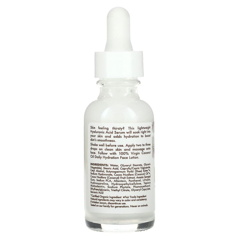 SheaMoisture, 100% Virgin Coconut Oil, Daily Hydration Hyaluronic Acid Serum, 1 fl oz (30 ml)