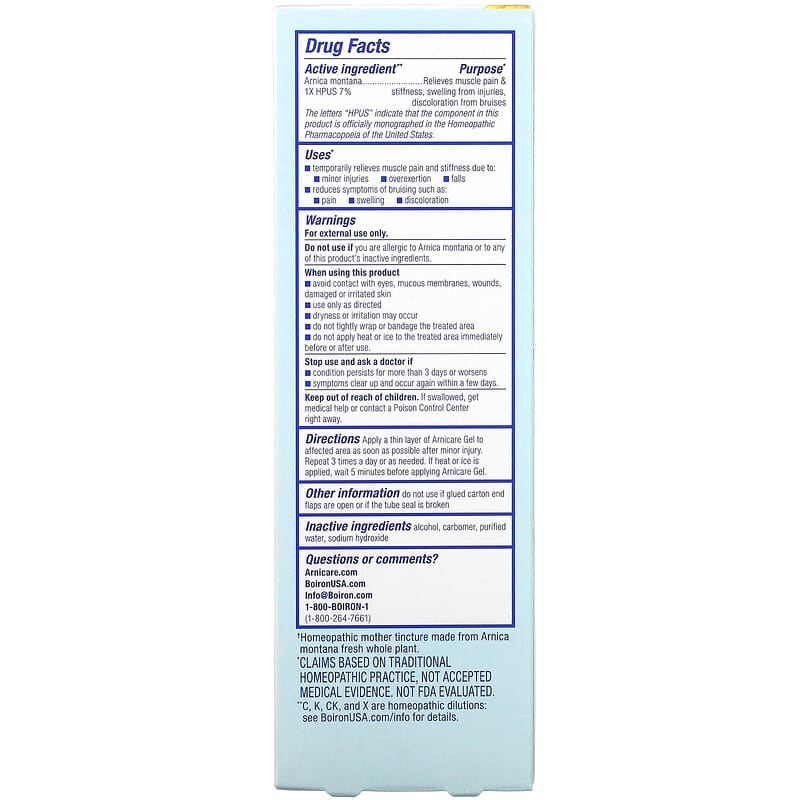 Boiron, Arnicare Gel, Pain Relief, Unscented, 4.2 oz (120 g)