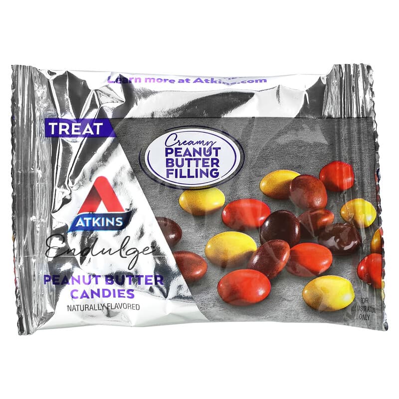 Atkins, Treat, Endulge, Meal Bar, Peanut Butter Candies, 5 Bars, 1 oz (28 g) Each