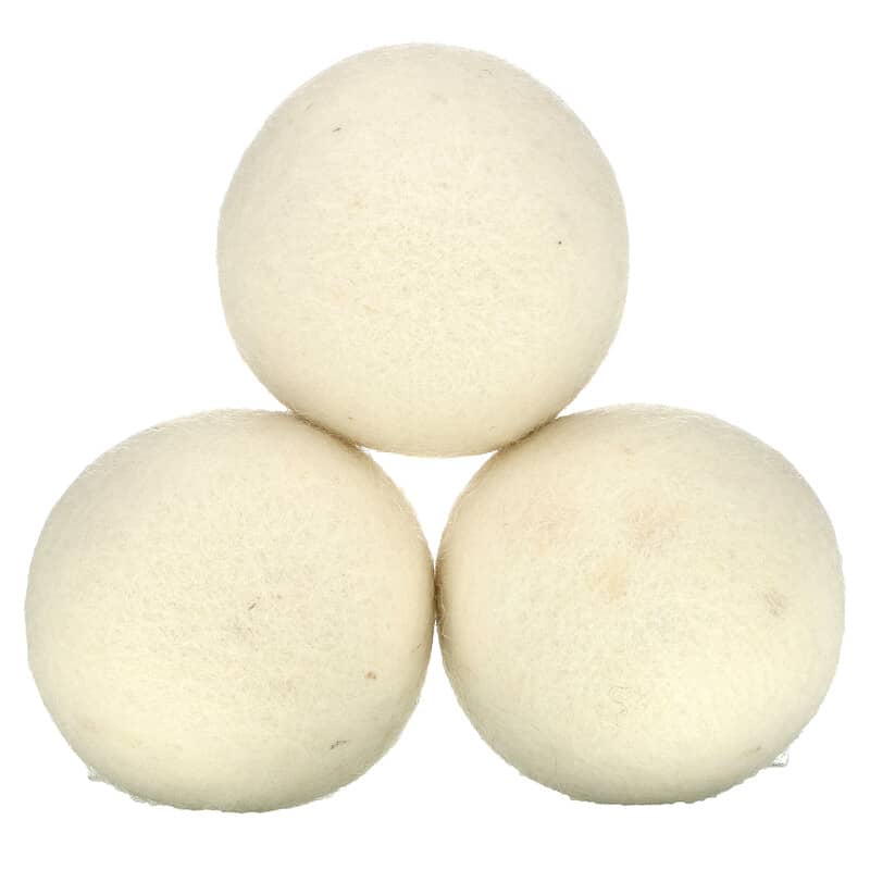 ZUM, Zum Clean, Wool Dryer Balls with Aroma Blend, Sea Salt, 4 Pieces