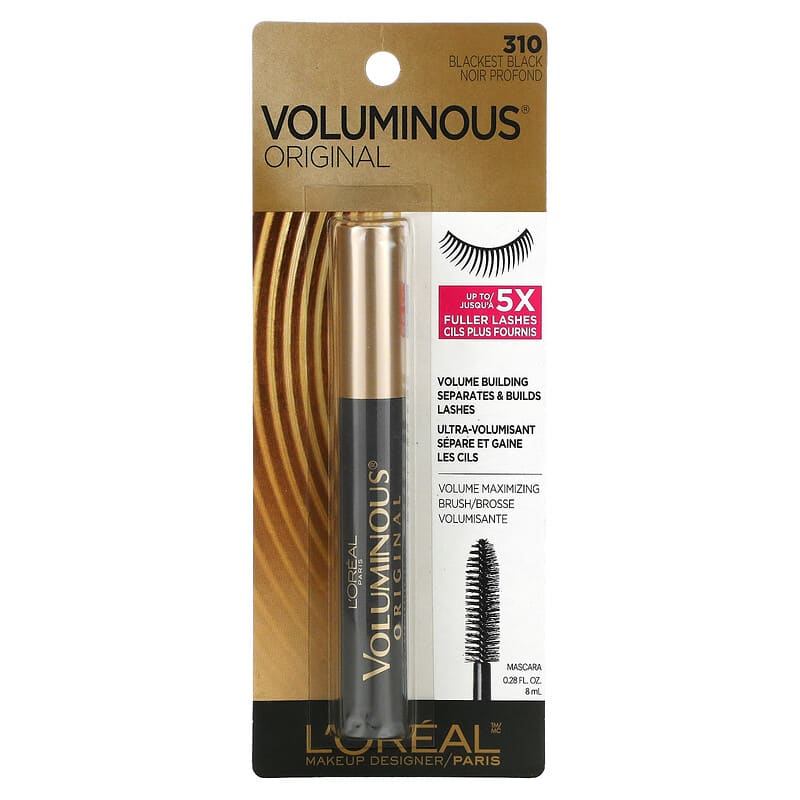 L'Oréal, Voluminous Original Mascara, 310 Blackest Black, 0.28 fl oz (8 ml)