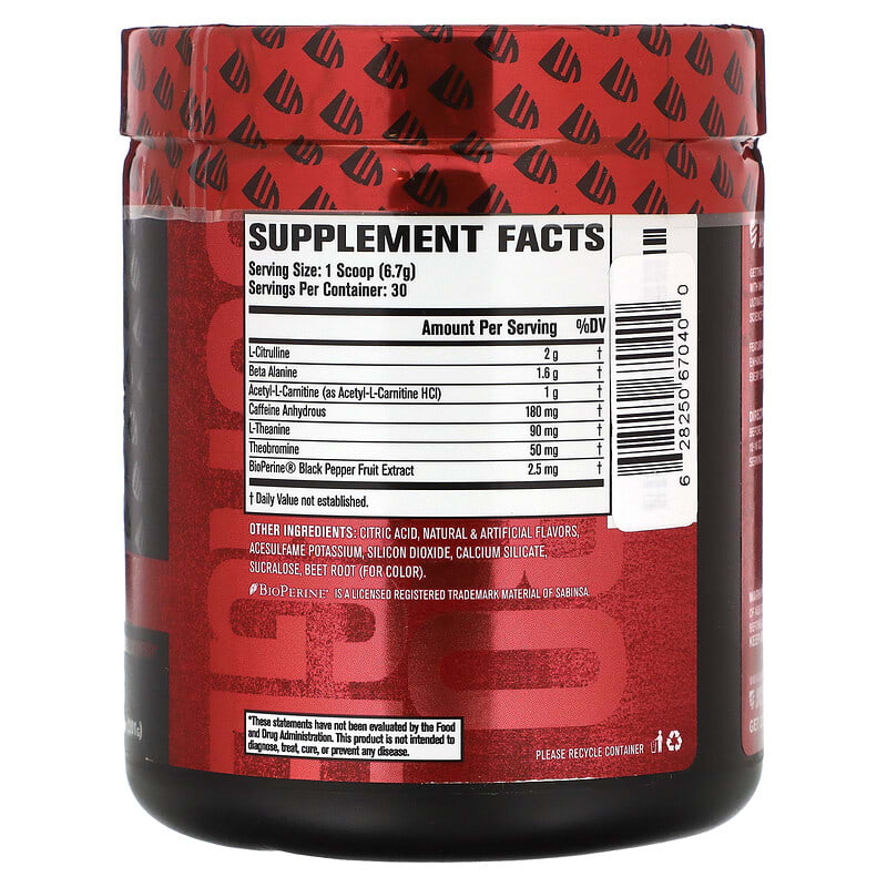 Jacked Factory, Nitro Surge, Shred Thermogenic Pre-Workout, Watermelon, 7.09 oz (201 g)