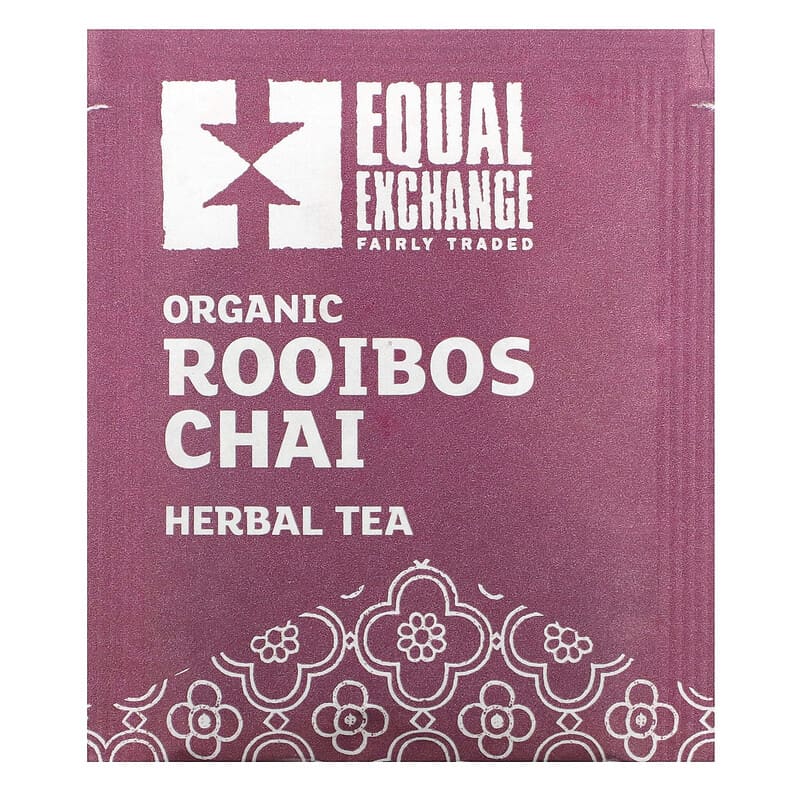 Equal Exchange, Organic Rooibos Chai, Herbal Tea, Caffeine-Free, 20 Tea Bags, 1.41 oz (40 g)