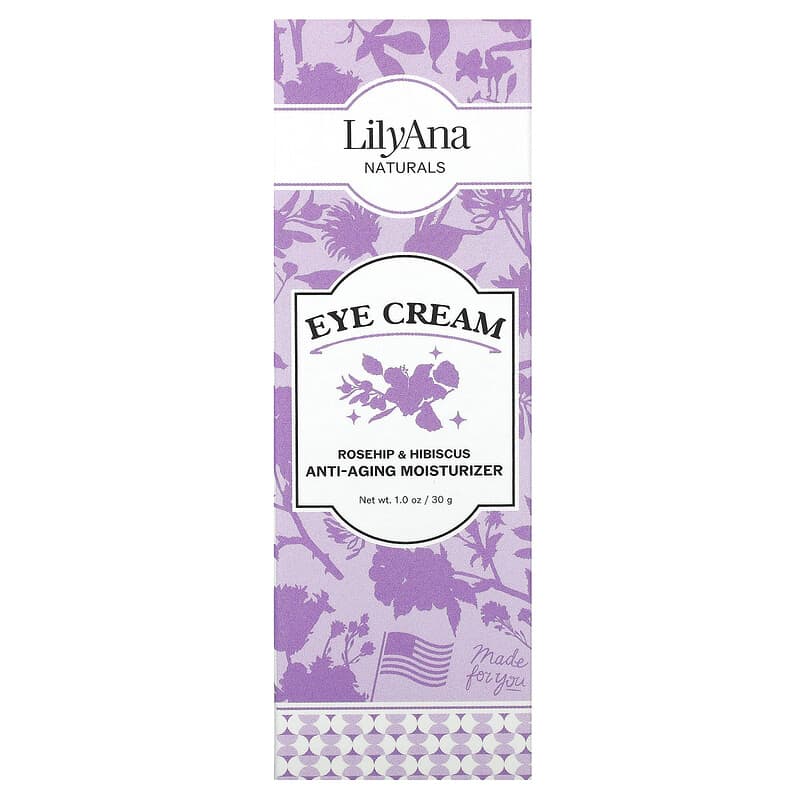 Lilyana Naturals, Eye Cream, Rosehip & Hibiscus, 1 oz (30 g)