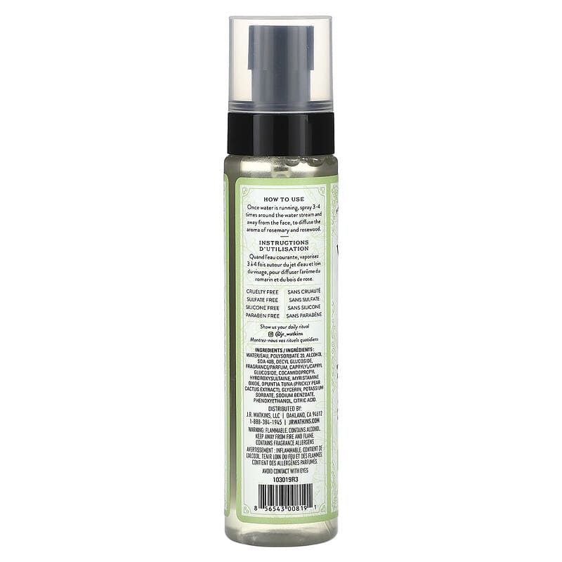 J R Watkins, Awaken, Aromatherapy In-Shower Mist, Rosemary & Rosewood , 4 fl oz (118 ml)