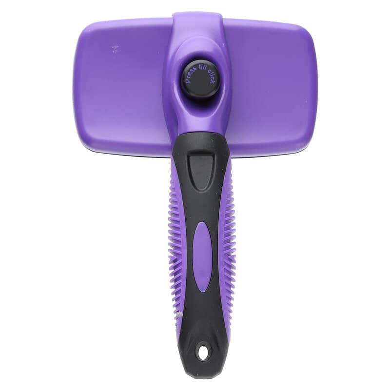 Ruff 'N Ruffus, Grooming Kit for Cats and Dogs, Cleaning Pet Slicker Brush & Nail Clippers, Purple, 1 Brush, 1 Nail Clipper