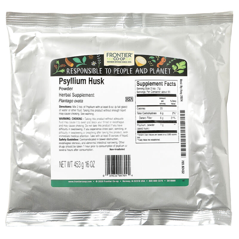 Frontier Co-op, Psyllium Husk Powder, 16 oz (453 g)