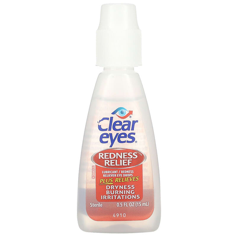 Clear Eyes, Redness Relief, Lubricant/Redness Reliever Eye Drops, 0.5 fl oz (15 ml)