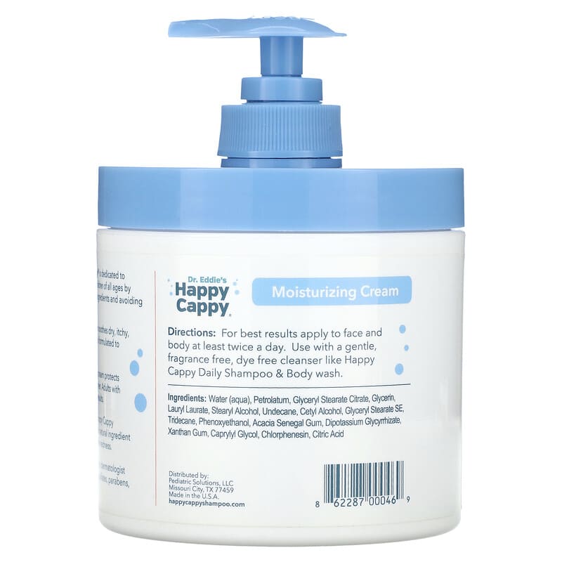 Happy Cappy, Moisturizing Cream, Fragrance Free, 12 fl oz (355 ml)