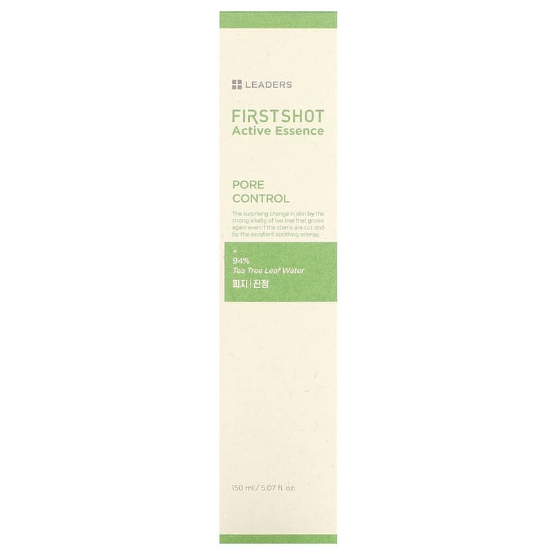 Leaders, First Shot Active Essence, Pore Control, 5.07 fl oz (150 ml)