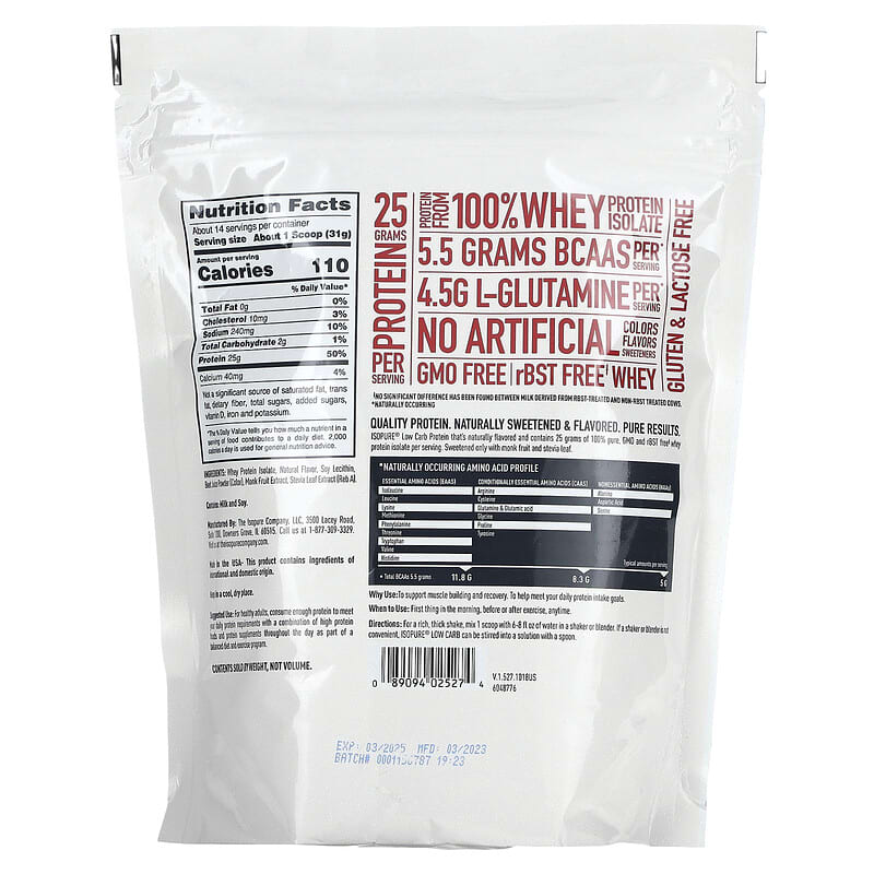Isopure, Protein Powder, Strawberry, 1 lb (454 g)