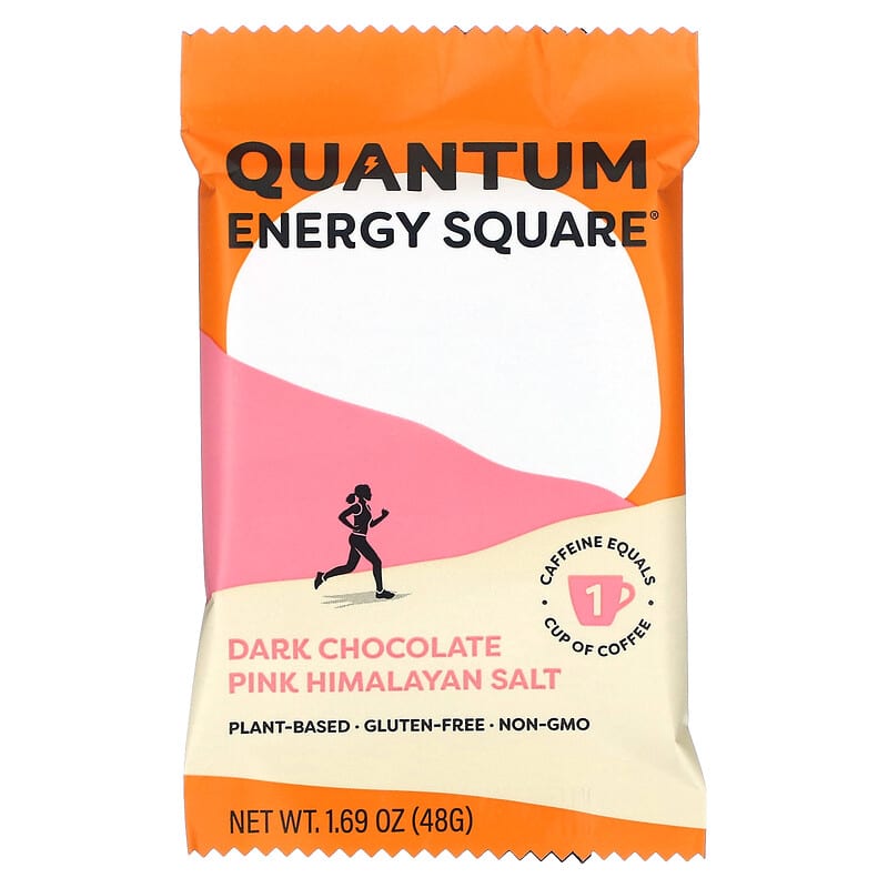 Quantum Energy Square, Dark Chocolate Pink Himalayan Salt, 8 Squares, 1.69 oz (48 g) Each