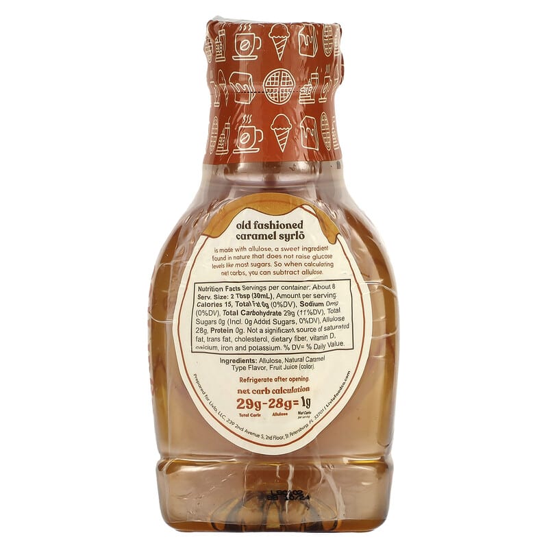 Livlo, Syrlo, Sugar Free Syrup, Old Fashioned Caramel, 8 fl oz (236 ml)