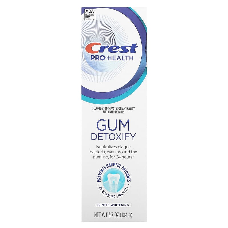 Crest, Pro Health, Gum Detoxify, Fluoride Toothpaste, Gentle Whitening , 3.7 oz (104 g)