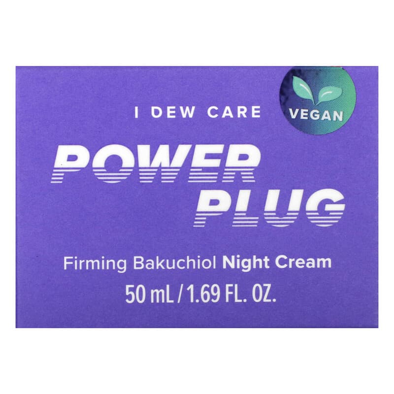 I Dew Care, Power Plug, Firming Bakuchiol Night Cream, 1.69 fl oz (50 ml)