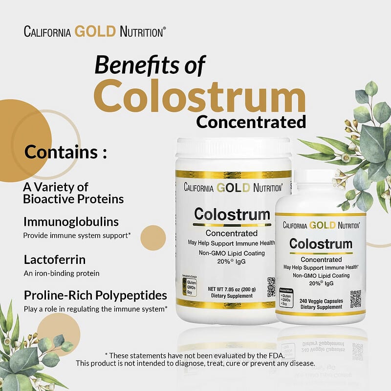 California Gold Nutrition, Colostrum, 240 Veggie Capsules