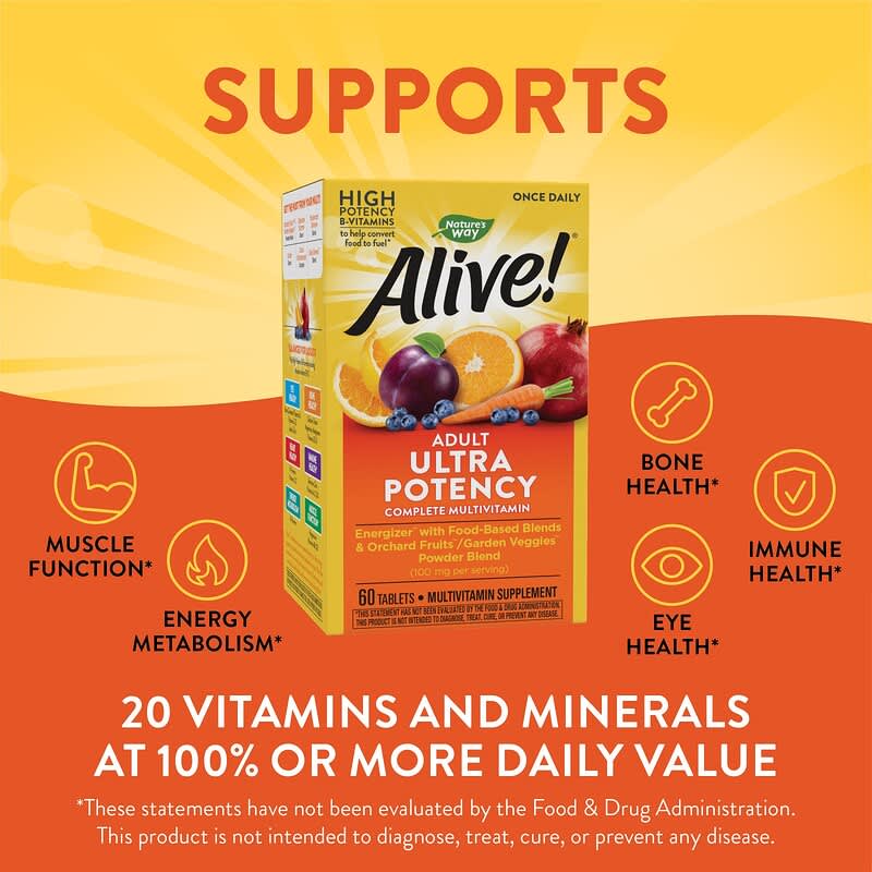 Nature's Way, Alive! Adult Ultra Potency Complete Multivitamin, 60 Tablets