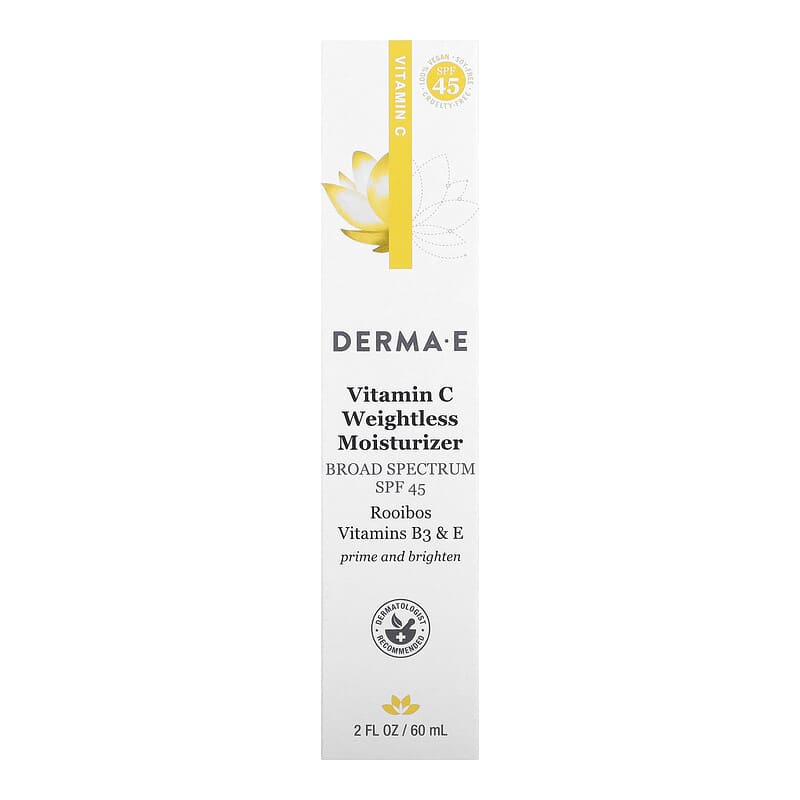 DERMA E, Vitamin C Weightless Moisturizer, SPF 45, 2 fl oz (60 ml)