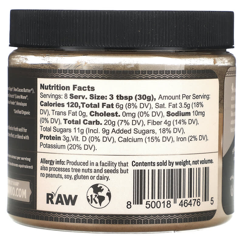 Rawmio, Classic Cacao Mushroom Hot Chocolate, 8.5 oz (240 g)