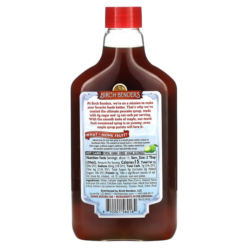 Birch Benders, Keto Syrup, Maple, 13 fl oz (384 ml)