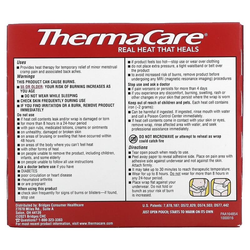 ThermaCare, Menstrual Pain Therapy, 3 Menstrual Heatwraps