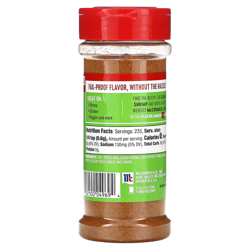 McCormick, Perfect Pinch, Cajun Seasoning, 5 oz (141 g)