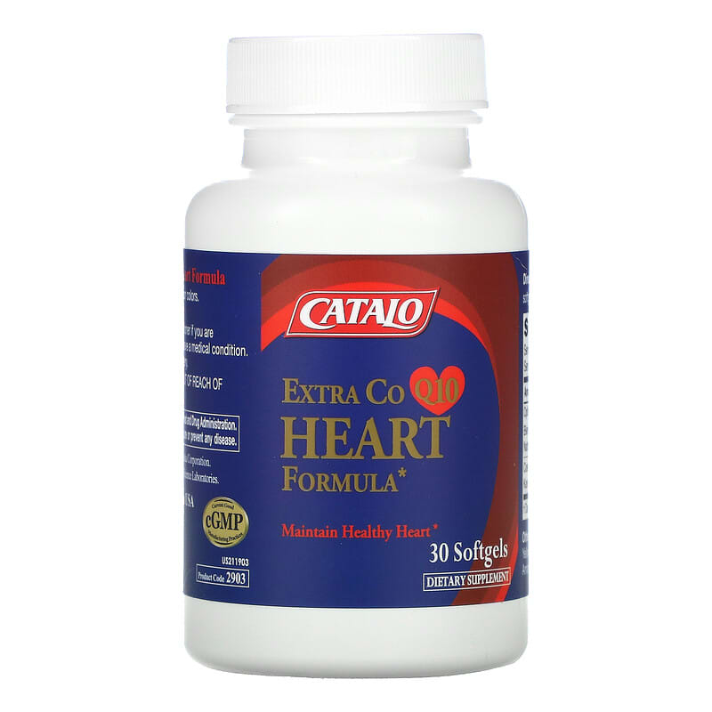 Catalo Naturals, Extra CoQ10 Heart Formula with Nattokinase & Flaxseed Oil, 30 Softgels