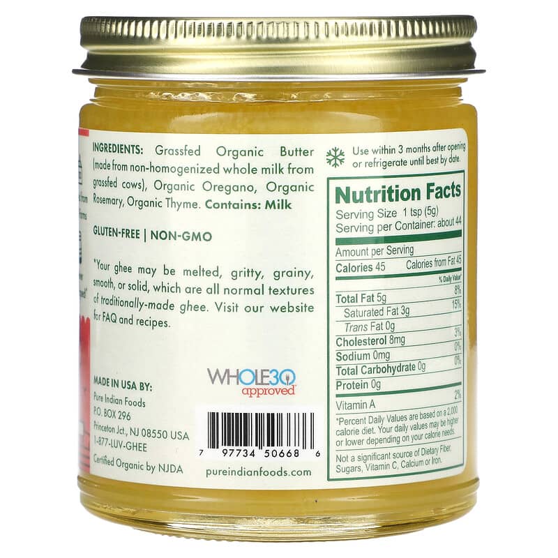 Pure Indian Foods, Italian Ghee, 7.8 oz (220 g)