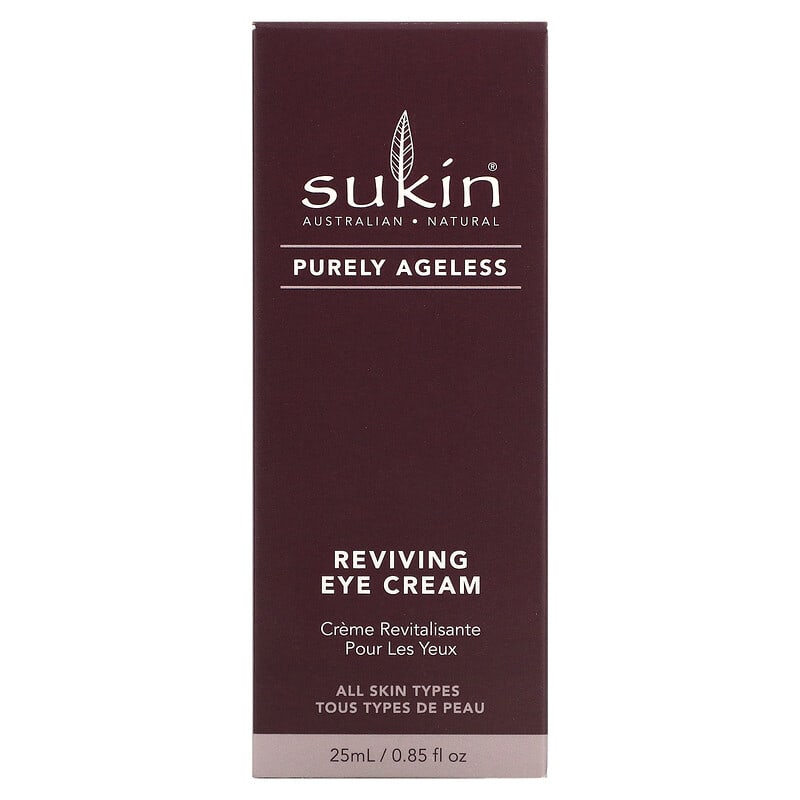 Sukin, Purely Ageless, Reviving Eye Cream, 0.85 fl oz (25 ml)