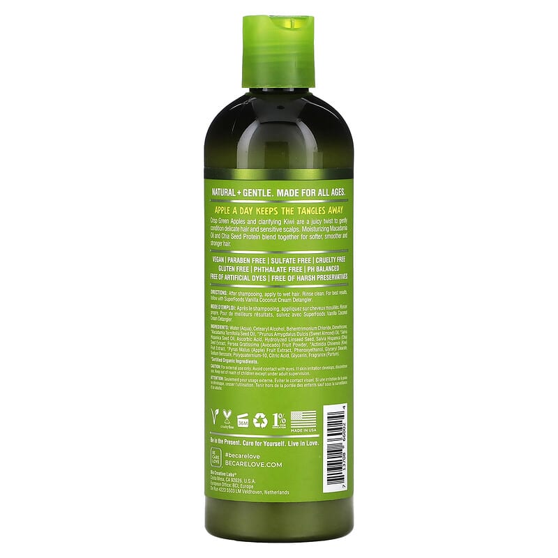 Be Care Love, Detangling Conditioner, Fresh-Pressed Green Apple Kiwi, 12 fl oz (355 ml)