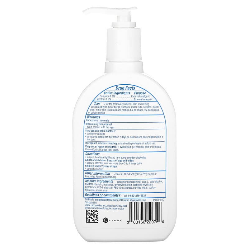 Sarna, External Analgesic Lotion, Original, 7.5 fl oz (222 ml)