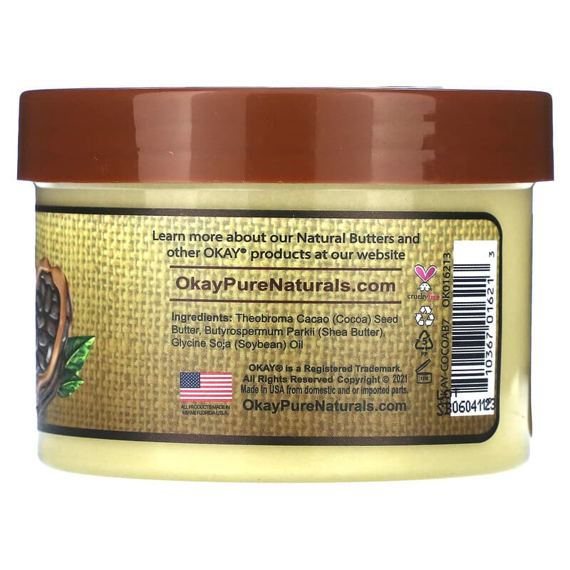 Okay Pure Naturals, Natural Cocoa Butter, Smooth, 7 oz (198 g)