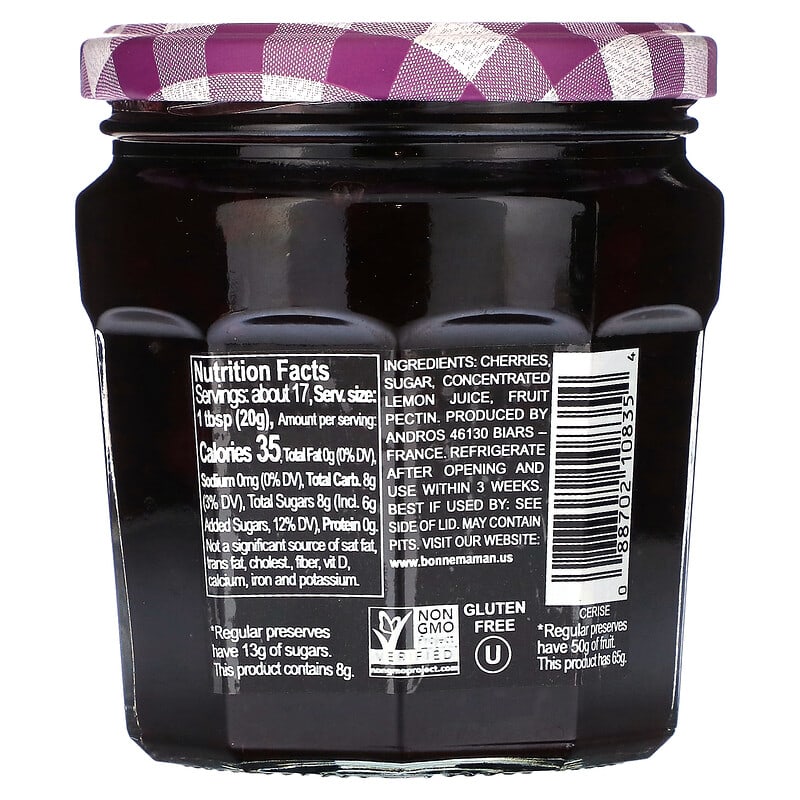 Bonne Maman, Cherry Fruit Spread, 11.8 oz (335 g)