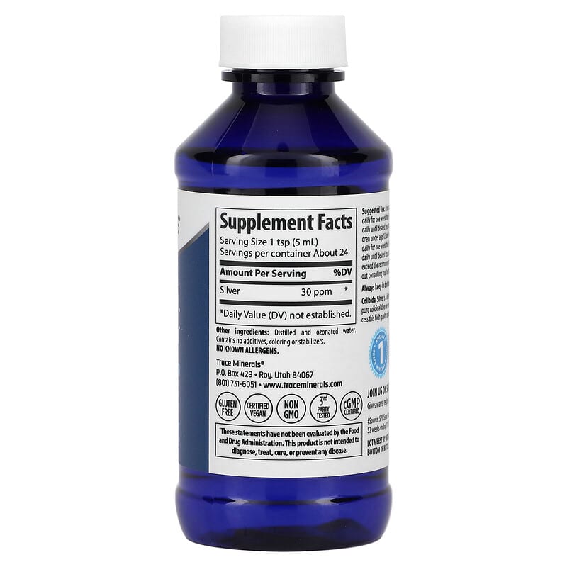 Trace Minerals ®, Colloidal Silver, 4 fl oz (118 ml)