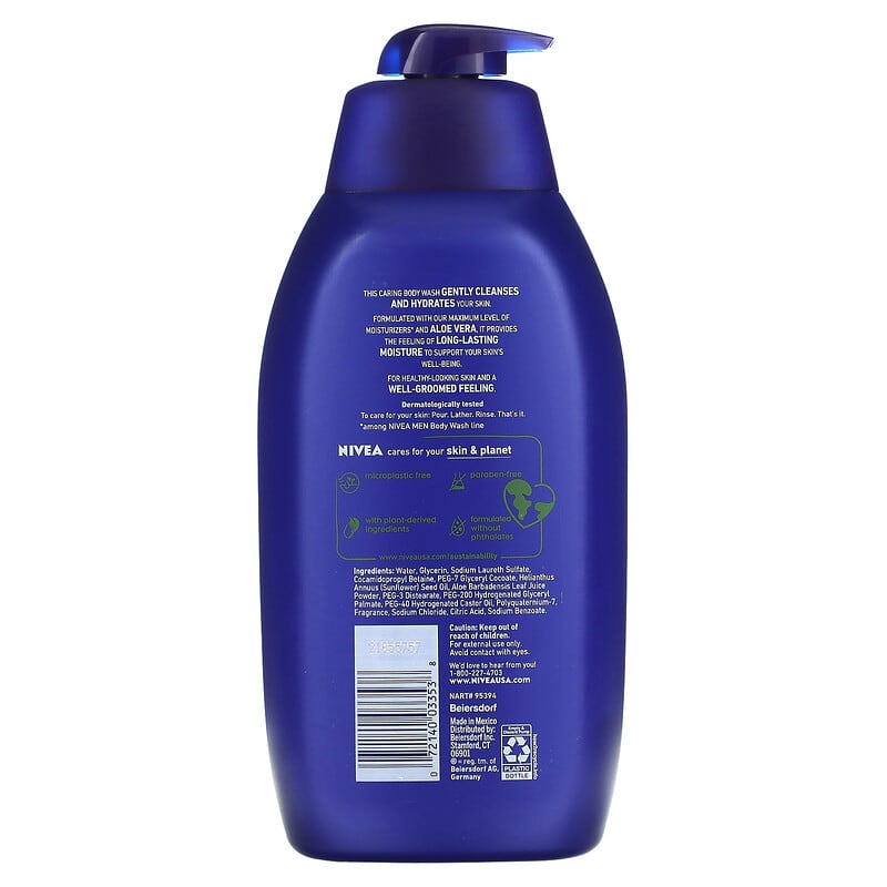 Nivea, Men, Maximum Hydration Body Wash with Aloe Vera, 30 fl oz (887 ml)