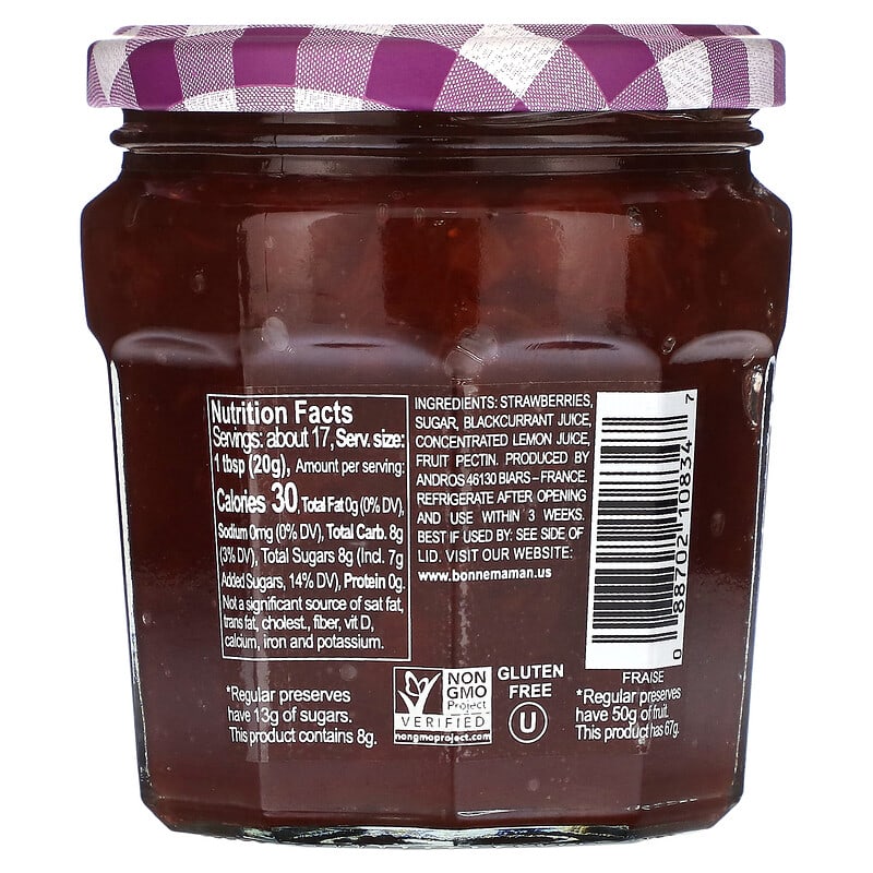 Bonne Maman, Strawberry Fruit Spread, 11.8 oz (335 g)