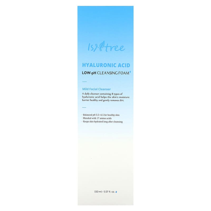 Isntree, Hyaluronic Acid, Low-pH Cleansing Foam, 5.07 fl oz (150 ml)