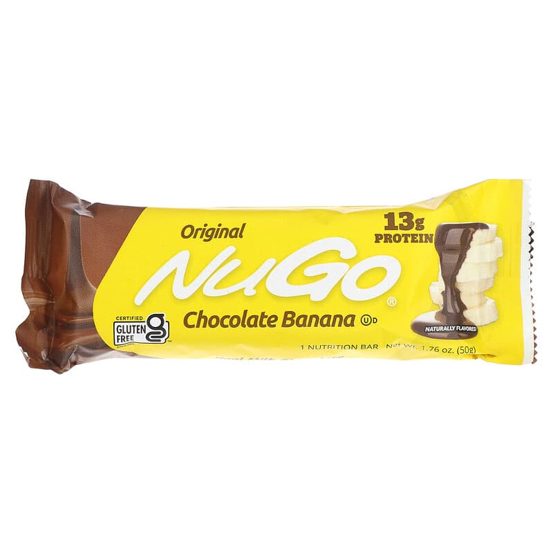 NuGo Nutrition, Chocolate Banana Bars, 15 Bars, 1.76 oz (50 g) Each