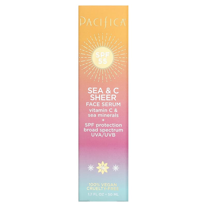 Pacifica, Sea & C Sheer Face Serum, SPF 55, 1.7 fl oz (50 ml)