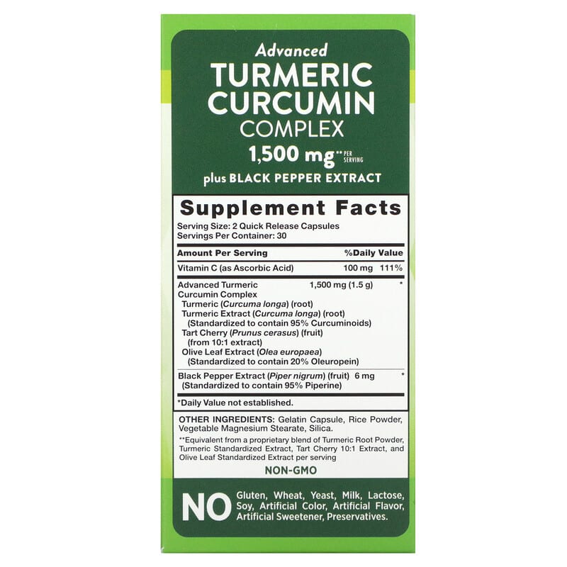 Nature's Truth, Turmeric Curcumin Complex, 750 mg, 60 Quick Release Capsules