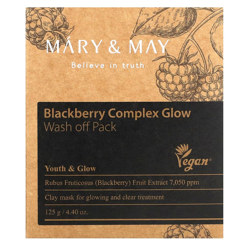 Mary & May, Blackberry Complex Glow, Wash Off Pack, 4.4 oz (125 g)