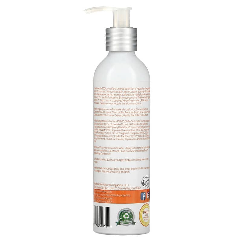 Nature's Baby Organics, Shampoo & Body Wash, Vanilla Tangerine,  8 oz (236.5 ml)